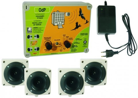 OdP-4K Plašič a odháněč ptáků se 4 reproduktory s kryty