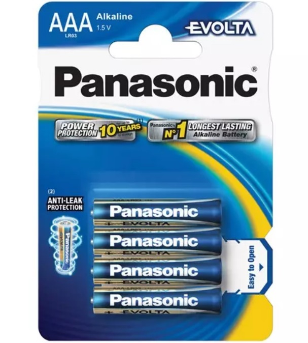 Baterie AAA (R03) alkalická PANASONIC Evolta 4BP