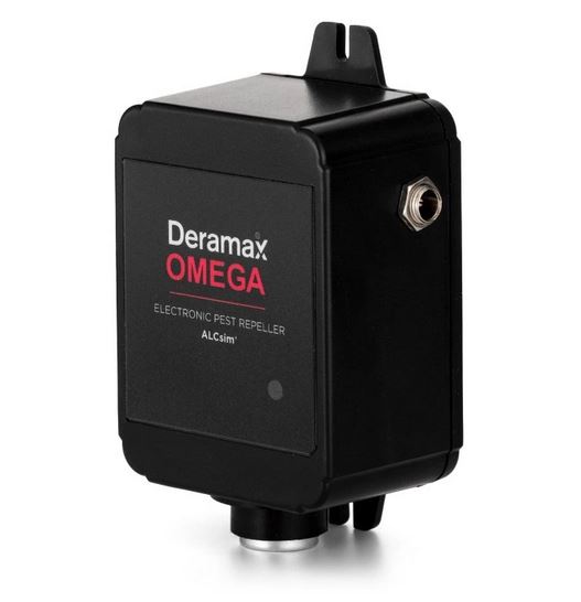 Deramax‐Omega ‐ Ultrazvukový odpuzovač‐plašič kun a hlodavců II. generace