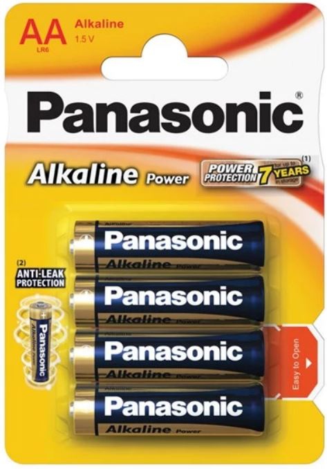 Baterie AA (R6) alkalická PANASONIC Alkaline Power LR6 4BP